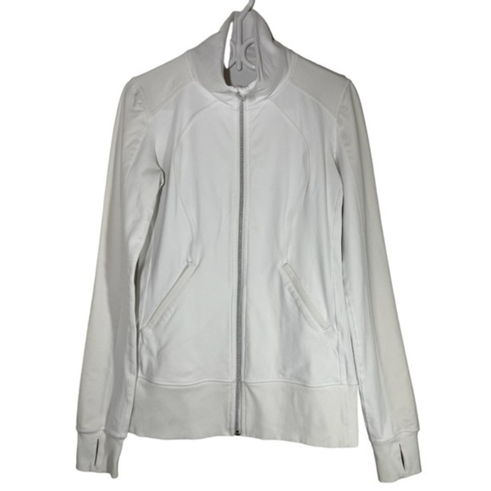 Lululemon Long Sleeve Full Zip White Jacket size 8